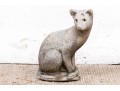 Vintage Cement Siamese Seated Cat 