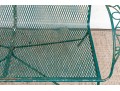 Four Piece Elegant Vintage Green Painted Wrought Iron Patio Set