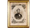 1864 Steel Engraving, Abraham Lincoln Portrait Bust