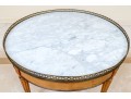 Vintage Marble Top Bouillotte Table