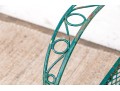 Four Piece Elegant Vintage Green Painted Wrought Iron Patio Set
