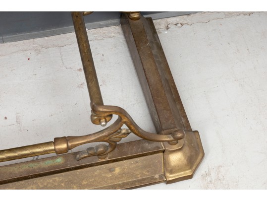 Decorative Crafts Inc Victorian Revival Brass Fireplace Fender 