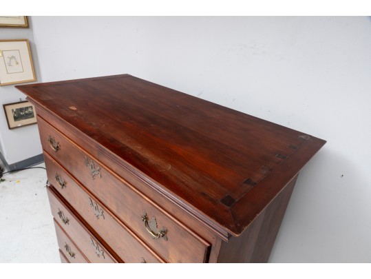 Vintage Eldred Wheeler Chippendale Style Cherry Tall Chest Of Drawers