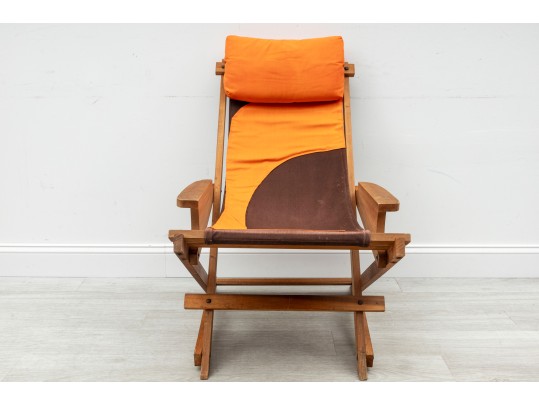 Mid-Century Padded Sling Chair