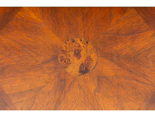 Knight's Furniture Oval Marquetry Side Tables