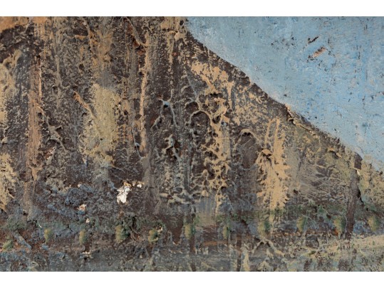 Textured Oil On Board Aqueduct Impressionist Painting -- Unknown Artist