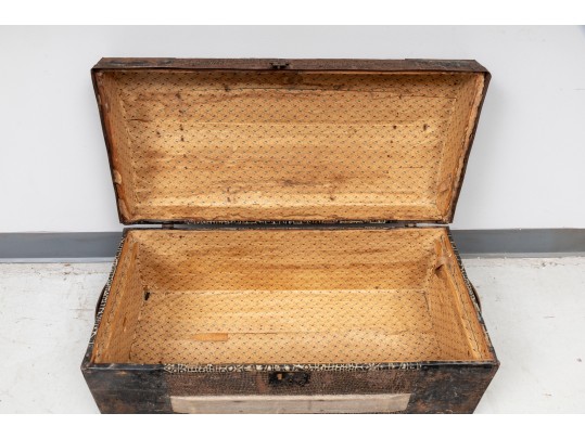 Vintage Wood Faux Gator Skin Chest/Trunk