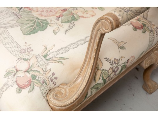 Vintage French Ball & Claw Foot Armchair