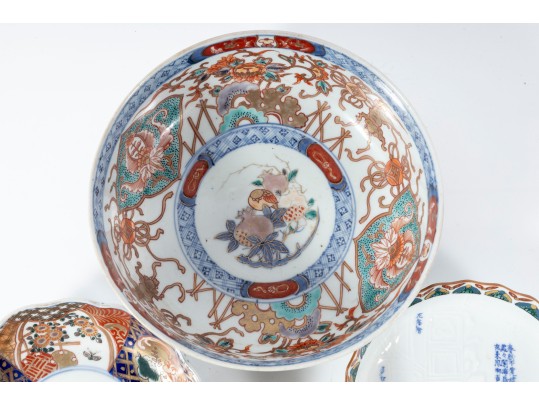 Trio Of Mixed Antique Imari-Ware Bowls