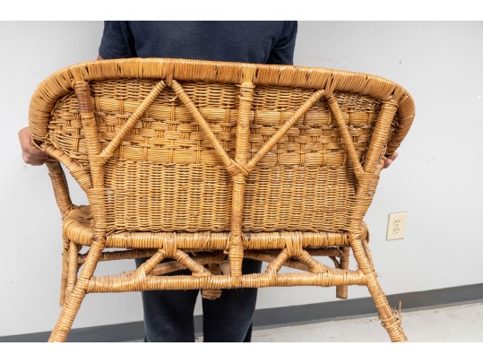 Vintage Children's Wicker Bench