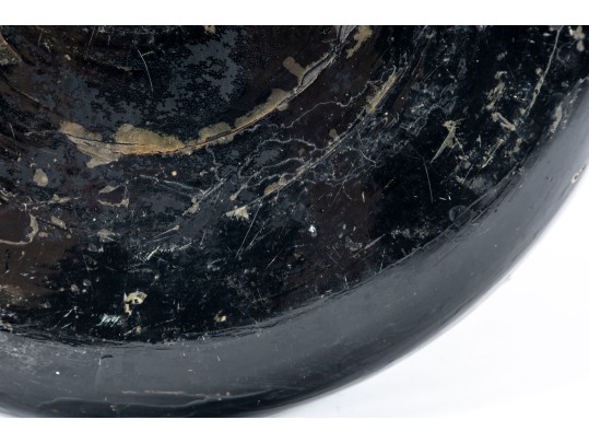 Decorative Oriental Black Laqeured Bowl