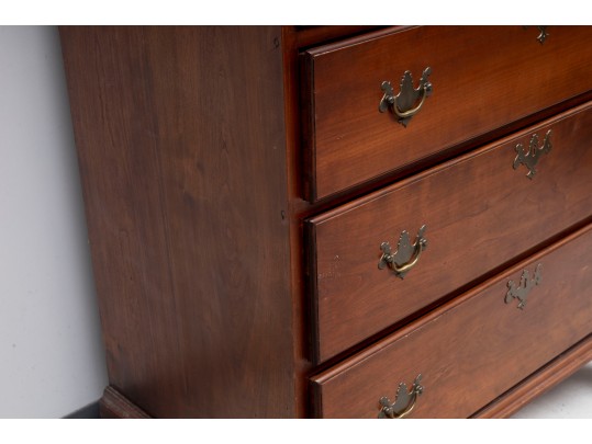 Vintage Eldred Wheeler Chippendale Style Cherry Tall Chest Of Drawers