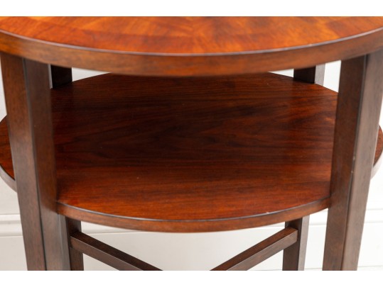 Knight's Furniture Oval Marquetry Side Tables