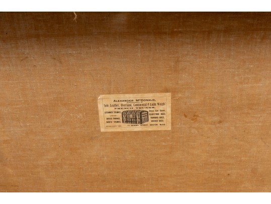 Antique Alexander McDonald French Flat Travel Trunk