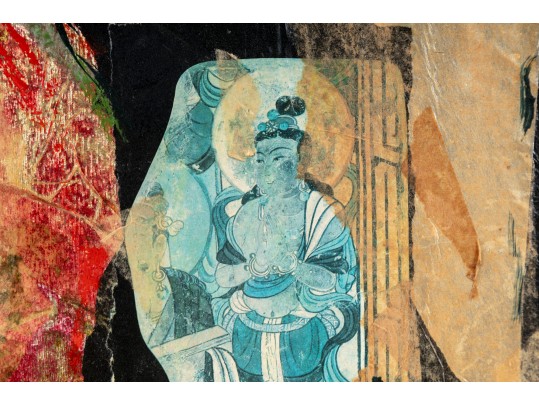Bhuddist Mixed Media Collage -- Unknown Artist