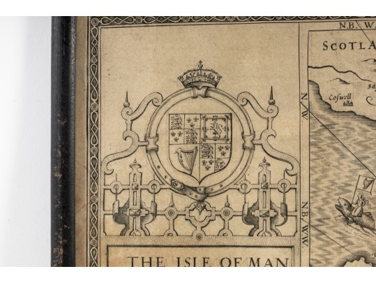 Old Map Of Isle Of Man By John Speed Vintage Print