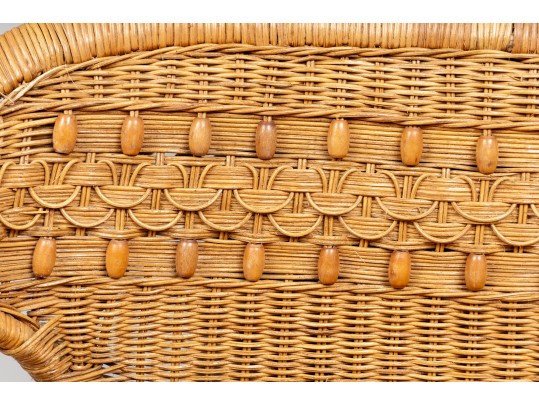 Vintage Children's Wicker Bench