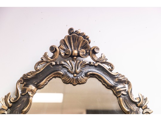 Black/Gilt Rococo Style Wall Mirror 