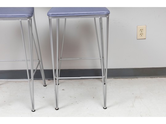 Two Retro Steel Parlor Chairs 