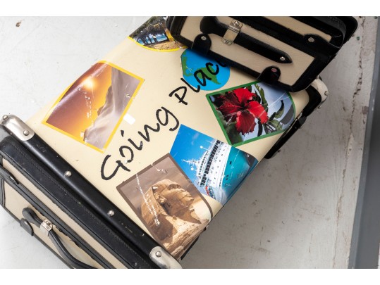 Trio Of Retro Global Views Travel/Storage Trunks