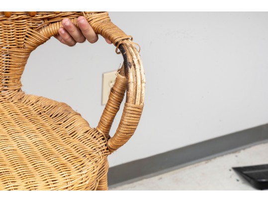 Vintage Children's Wicker Bench