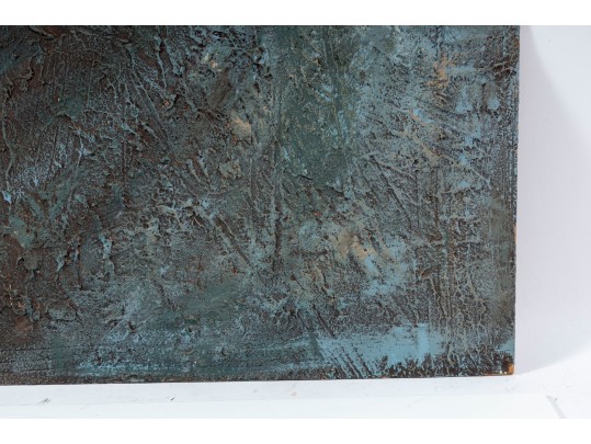 Textured Oil On Board Aqueduct Impressionist Painting -- Unknown Artist