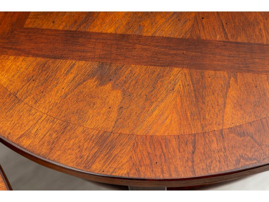 Knight's Furniture Oval Marquetry Side Tables