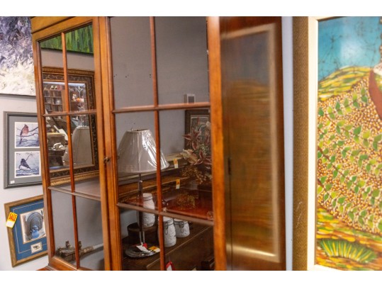 Vintage Sheraton Mohogany China Cabinet