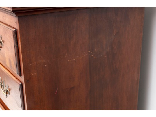 Vintage Eldred Wheeler Chippendale Style Cherry Tall Chest Of Drawers