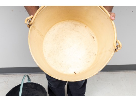 Two Vintage Painted Tole Baskets