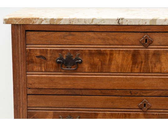 Vintage Eastlake Marble Top Chest
