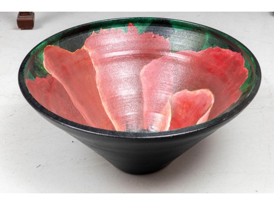 Large Hand-Painted Ceramic Bowl