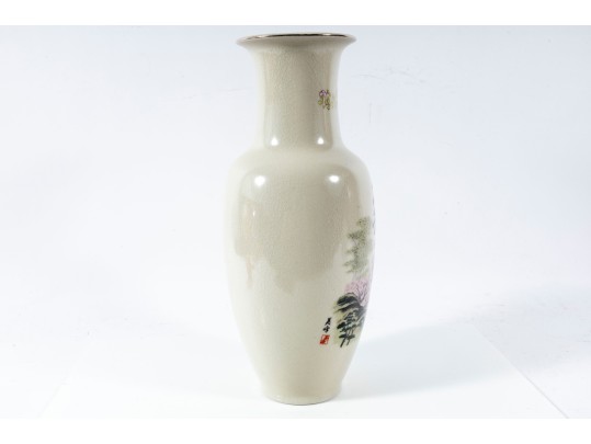 Japanese Minka House  Crackle-Glazed Porcelain Vase