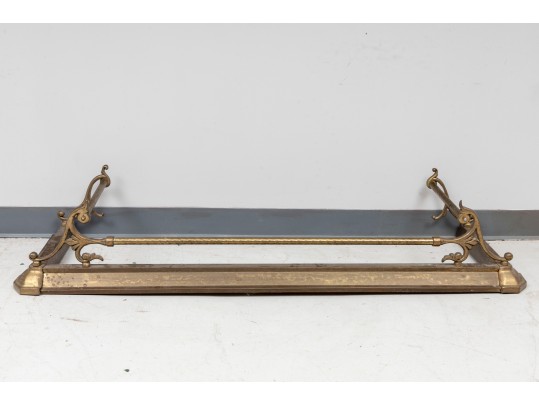 Decorative Crafts Inc Victorian Revival Brass Fireplace Fender 
