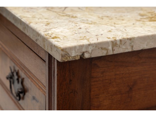 Vintage Eastlake Marble Top Chest