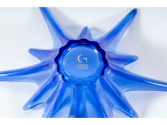 Trio Of Gorgeous Designs Cobalt Glass Starburst Dishes