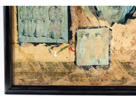 Bhuddist Mixed Media Collage -- Unknown Artist