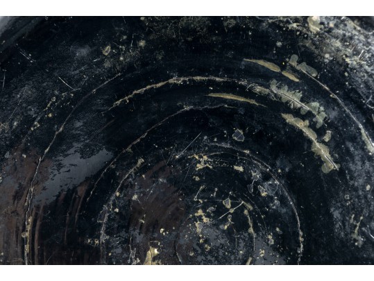 Decorative Oriental Black Laqeured Bowl