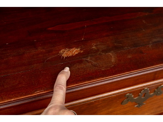 Vintage Eldred Wheeler Chippendale Style Cherry Tall Chest Of Drawers