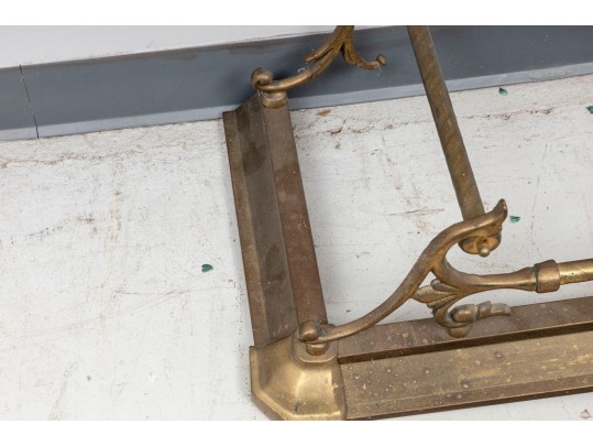 Decorative Crafts Inc Victorian Revival Brass Fireplace Fender 