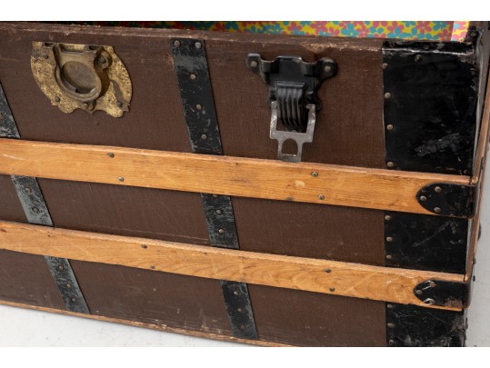 Large Antique Likly & Rockett Steamer Trunk