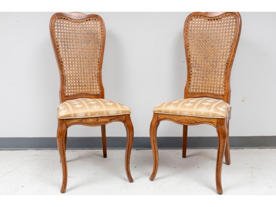 Hickory Co. Country French Provincial Cane Back Side Chairs