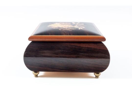 Italian Reuge Marquetry Trinket Box 