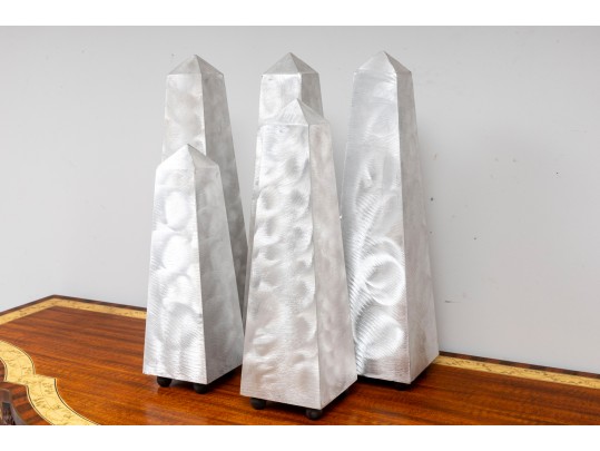 Collection Of Aluminum Sheet Obelisks 