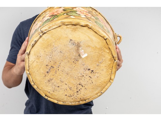 Two Vintage Painted Tole Baskets