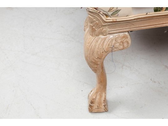 Vintage French Ball & Claw Foot Armchair