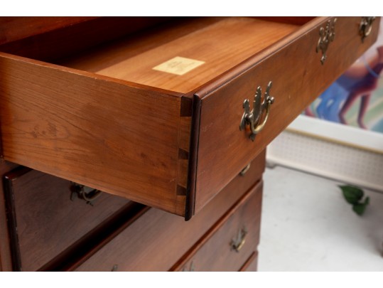 Vintage Eldred Wheeler Chippendale Style Cherry Tall Chest Of Drawers