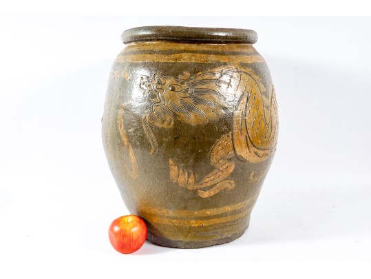 Large Earthenware Dragon Pot Planter