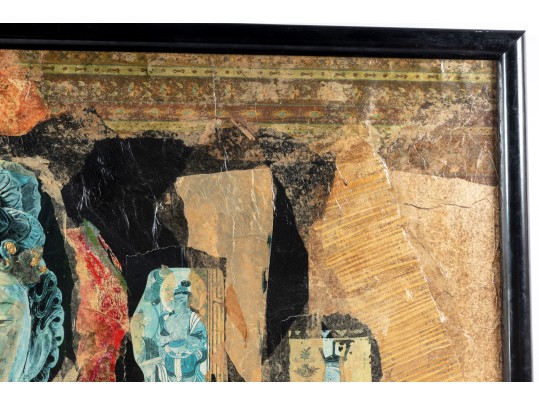 Bhuddist Mixed Media Collage -- Unknown Artist
