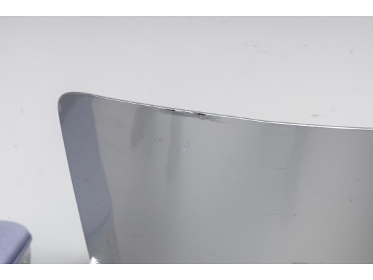 Two Retro Steel Parlor Chairs 